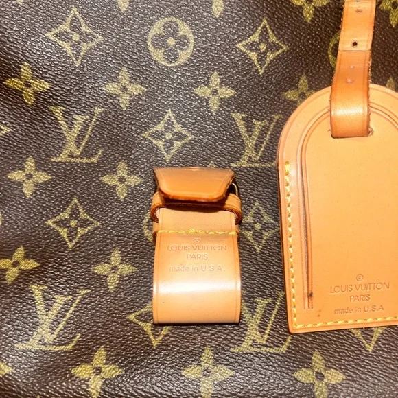 Louis Vuitton Monogram Brown Duffel Bag with Tan Accents - Picture 8 of 12